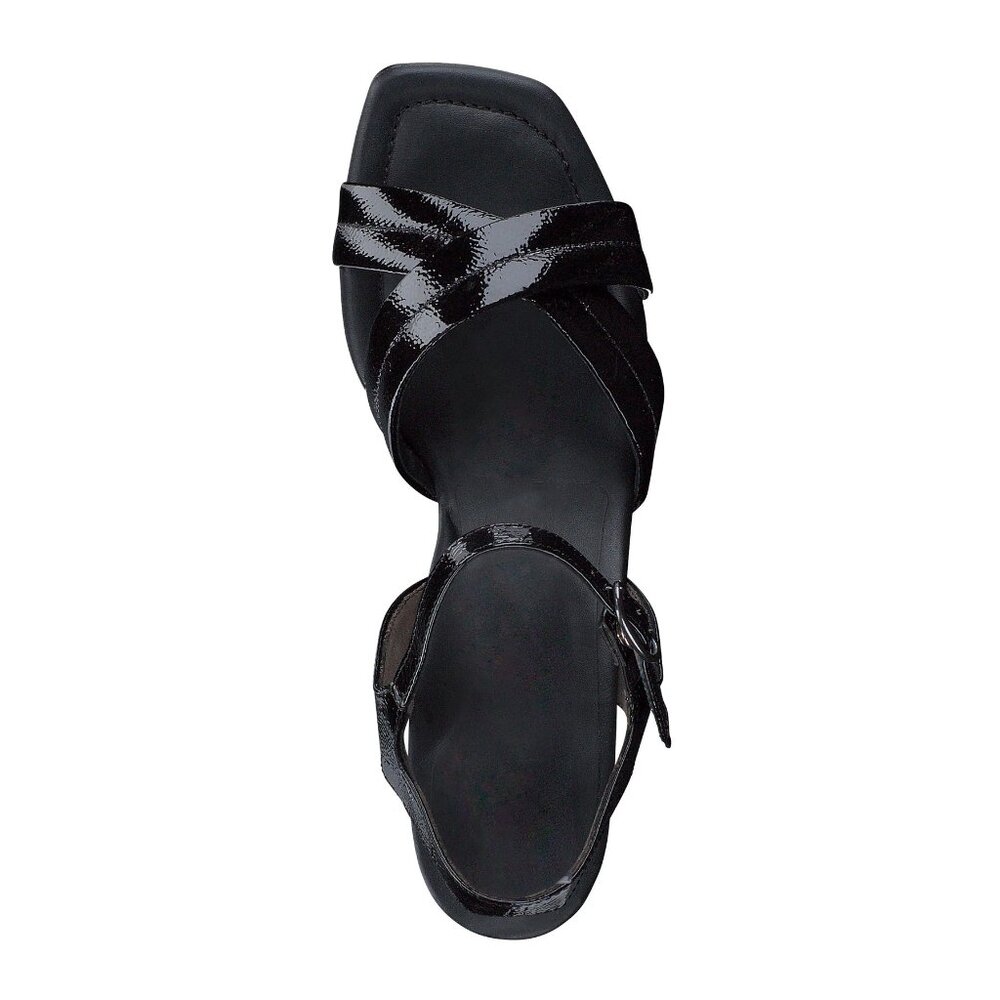 ๐ PAUL GREEN Lexi Block Heel Ankle Strap Sandals Pumps Shoes 10.5 Black - Picture 5 of 13